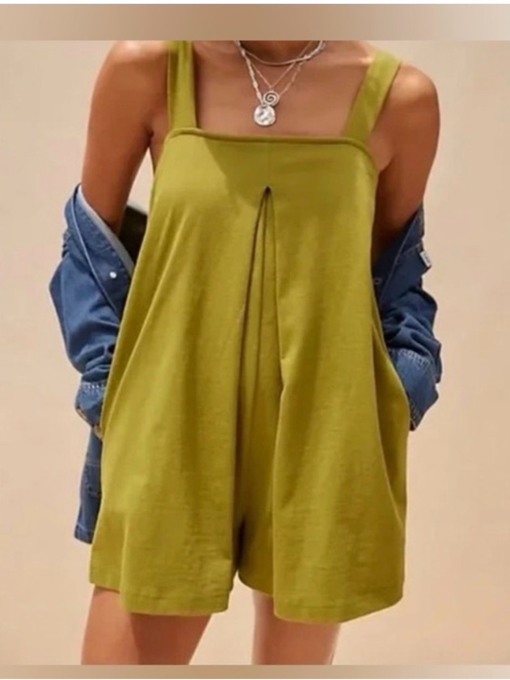 Free People Nicola Romper in Cardamom seed D-green NWT Xl